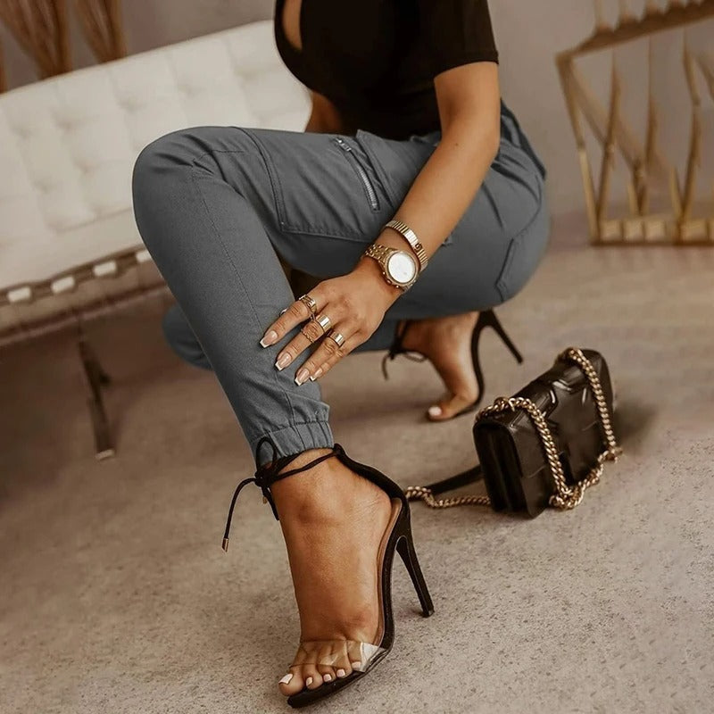 Lillian | Jeans cargo mit Utility-Taschen für Frauen