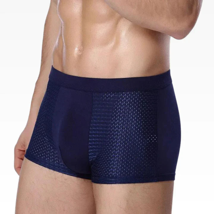 Dunkelblau Bambus Boxershorts Herren