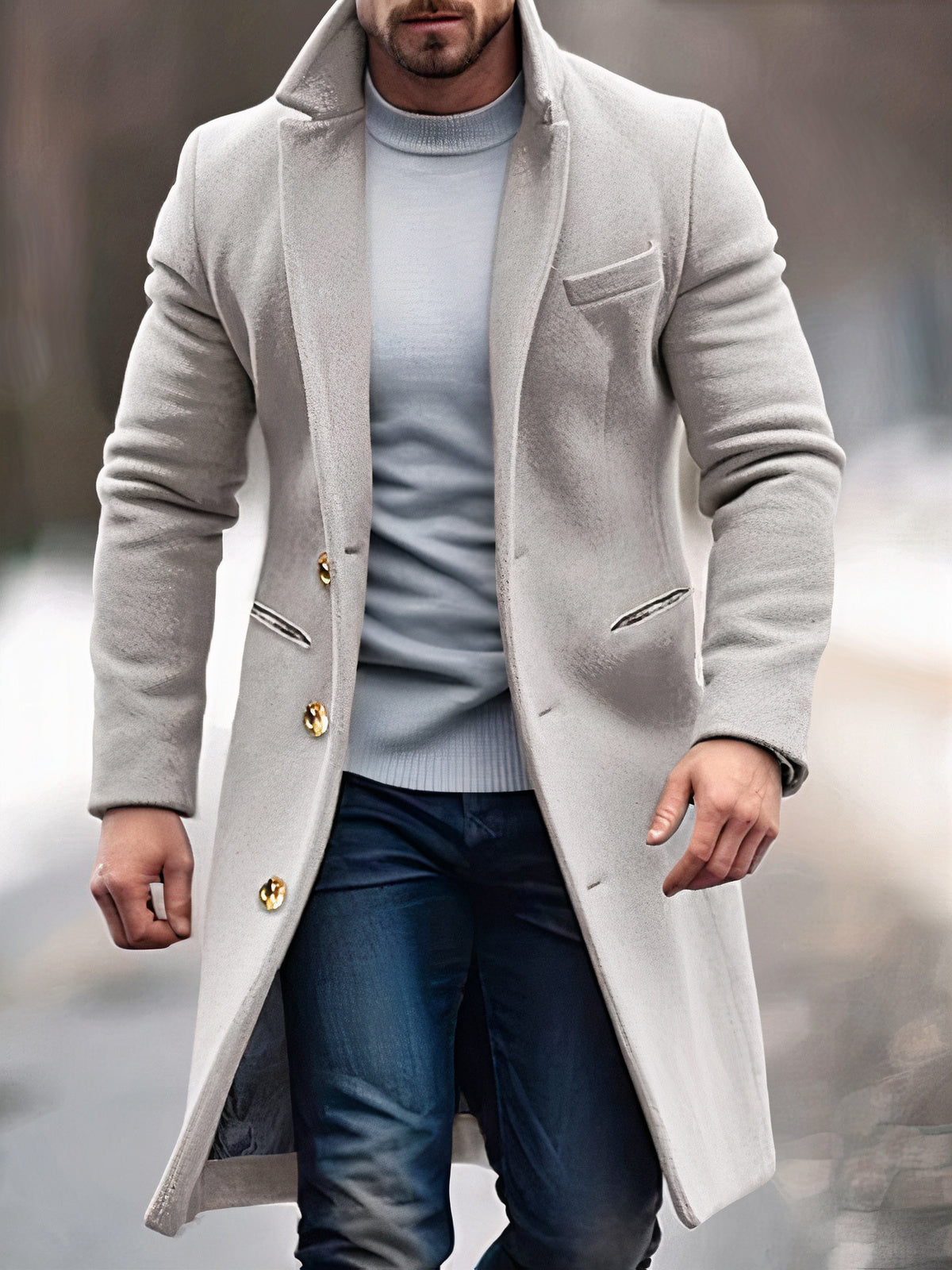 Zeke | Manteau classique à coupe ajustée für Männer