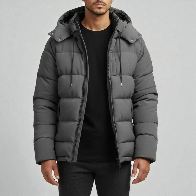 Nico – wasserdichte winterjacke mit kapuze und warmem innenfutter