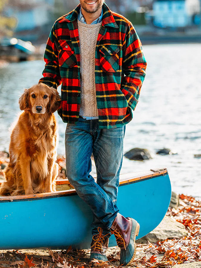 Charles – karierte mehrfarbige winterjacke