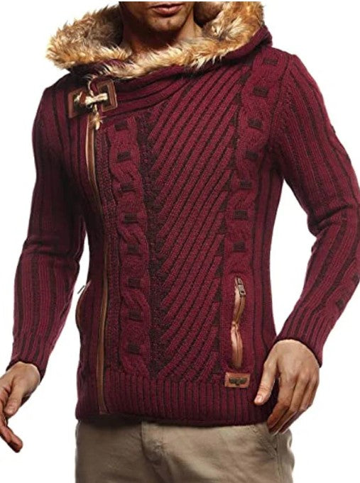 Lucian – kapuzenpullover aus fleece mit reibverschluss für herren