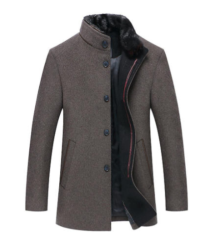 David – klassische button-down-winterjacke