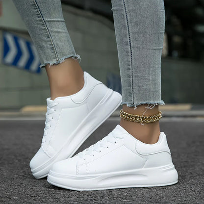 Weiße ledersneaker – damen
