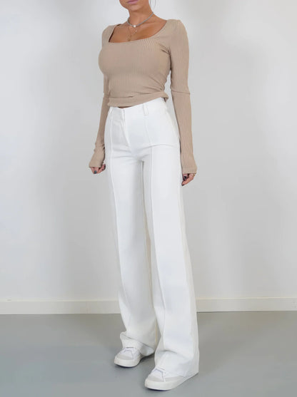 High-waisted chic hosen – elegante damenhose mit hohem bund