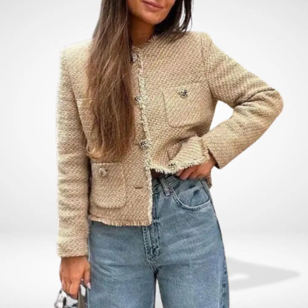 Ariane | Übergangsjacke mit Klappentaschen und strukturierter Optik für Frauen