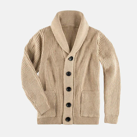 Morten – wollmantel mit schalkragen und knopfverschluss