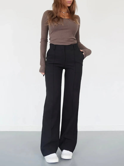 High-waisted chic hosen – elegante damenhose mit hohem bund
