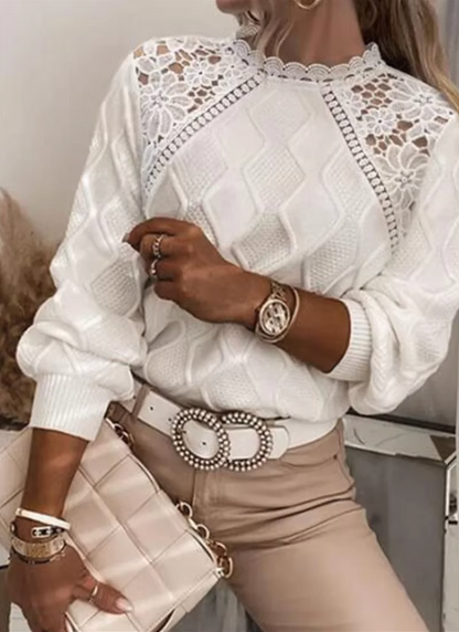 Jolie - pullover aus gestrickter spitze