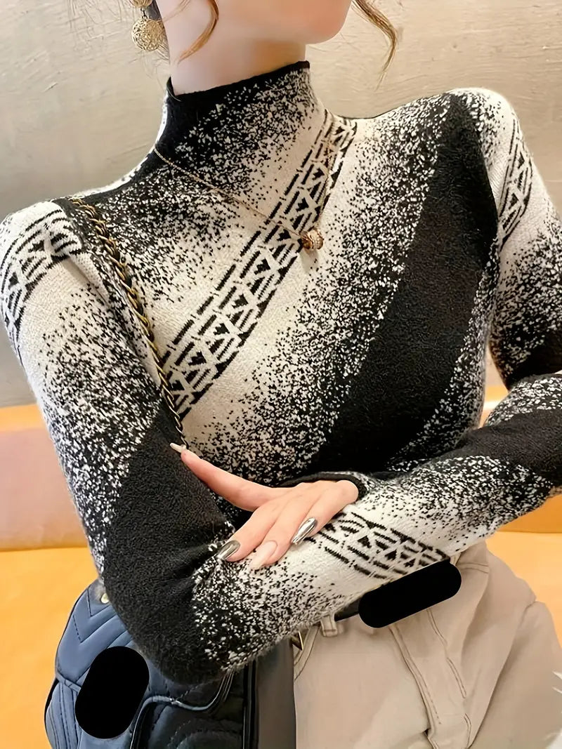 Mayla - eleganter gestreifter strickpullover