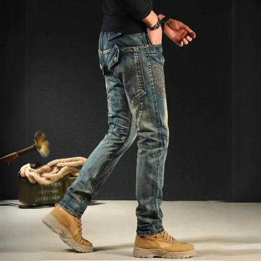 Johannes - klassische denim-jeans mit flicken