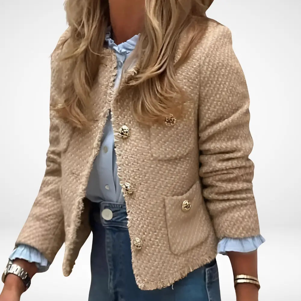 Ariane | Übergangsjacke mit Klappentaschen und strukturierter Optik für Frauen