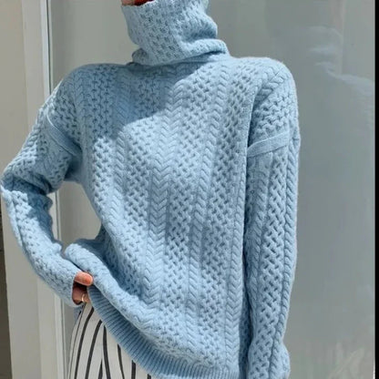 Anna-Lena | Rollkragenpullover mit Strickstruktur und weichem Volumen für Frauen