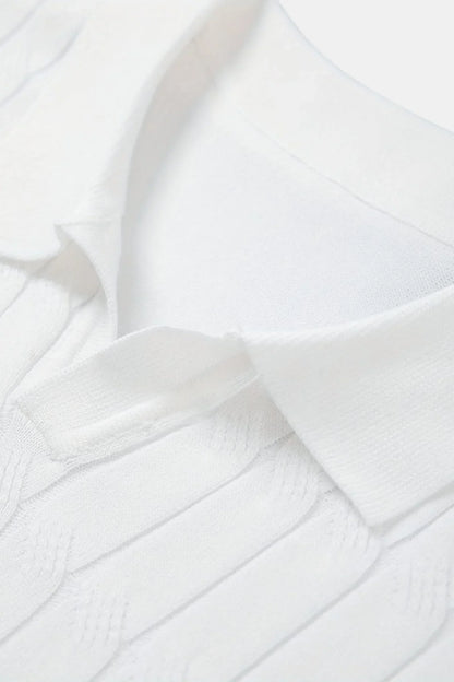 Klassisches weißes herren-poloshirt