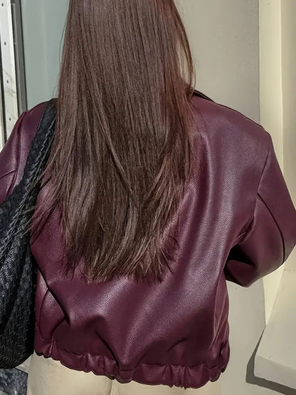 Cassidy – stylische, übergroße lederjacke