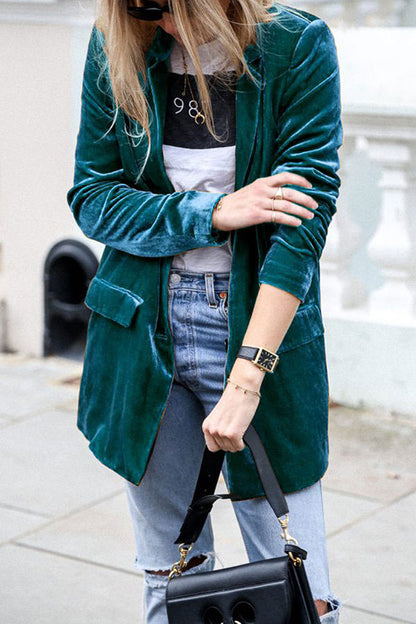 Tammie | Blazer mit Samtstruktur und urbanem Schnitt für Frauen