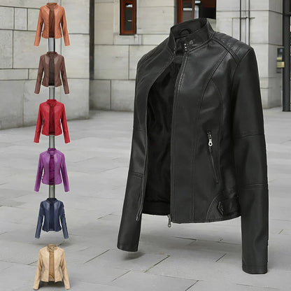 Martha – stilvolle, schmal geschnittene lederjacke für damen