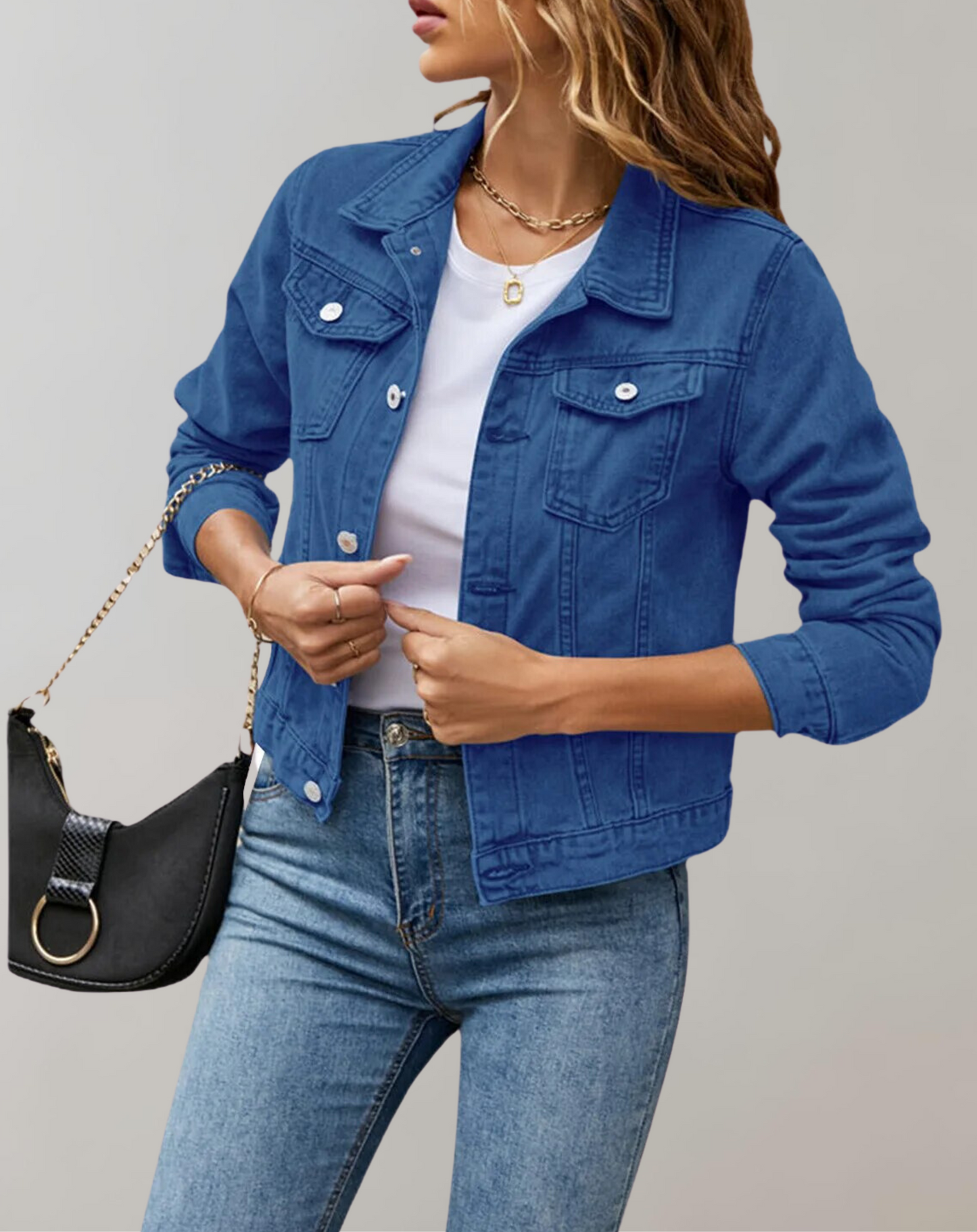 Lucinda | Jeansjacke mit Hemdkragen und lässiger Silhouette für Frauen