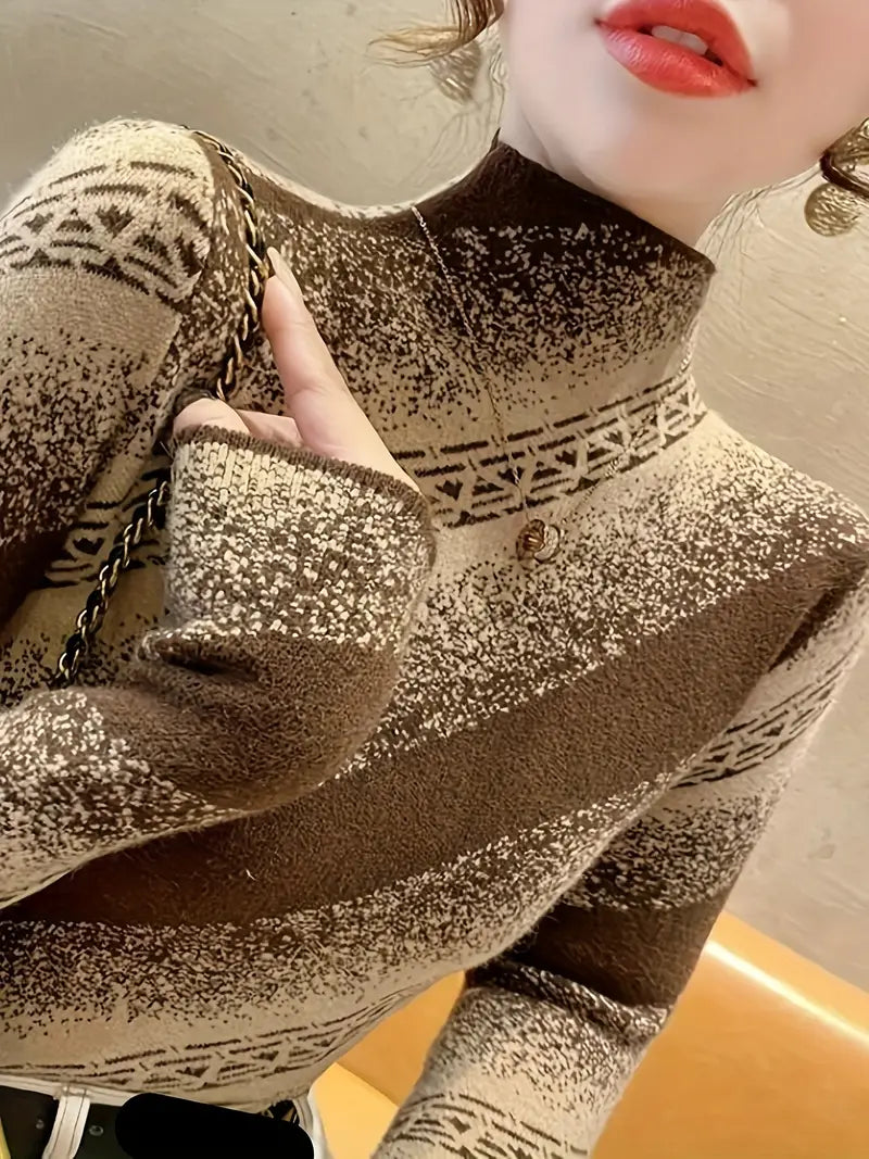 Mayla - eleganter gestreifter strickpullover