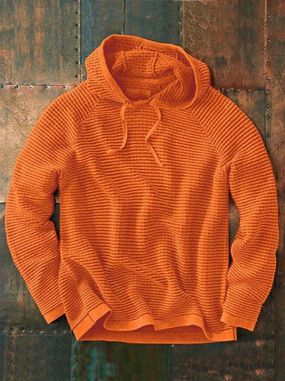 Matthias – strick-hoodie mit kapuze und strukturmuster