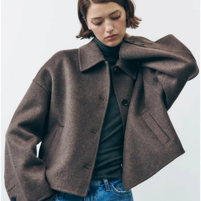 Colby | Mantel oversize mit Knöpfen und Wärme für Frauen