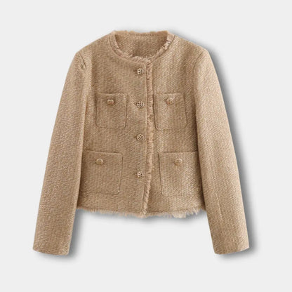 Ariane | Übergangsjacke mit Klappentaschen und strukturierter Optik für Frauen