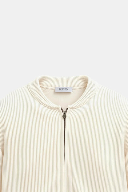 Elegante minimalistische strickjacke mit reißverschluss – herren