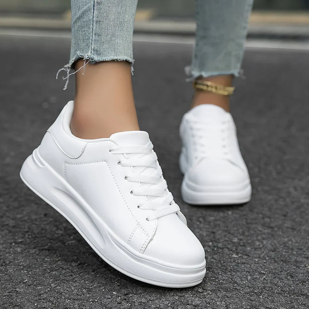 Weiße ledersneaker – damen