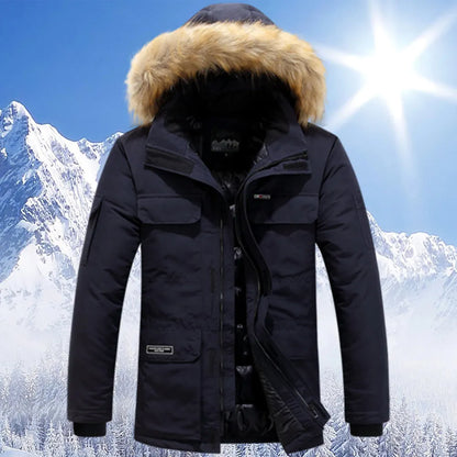 Tom -winterjacke mit fellkapuze