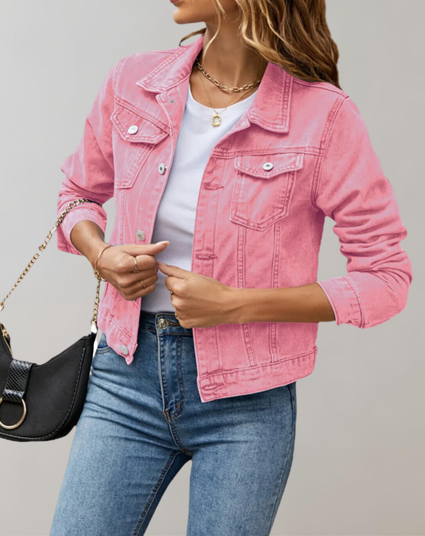 Lucinda | Jeansjacke mit Hemdkragen und lässiger Silhouette für Frauen