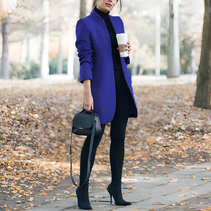 Jazmin – farbenfroher wollblazer mit lässigem schnitt