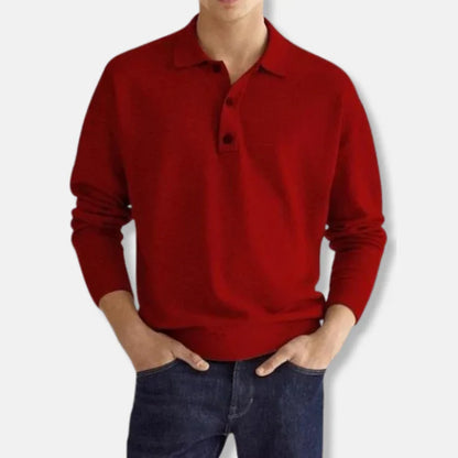 Johan – pullover mit polokragen aus baumwollmischung