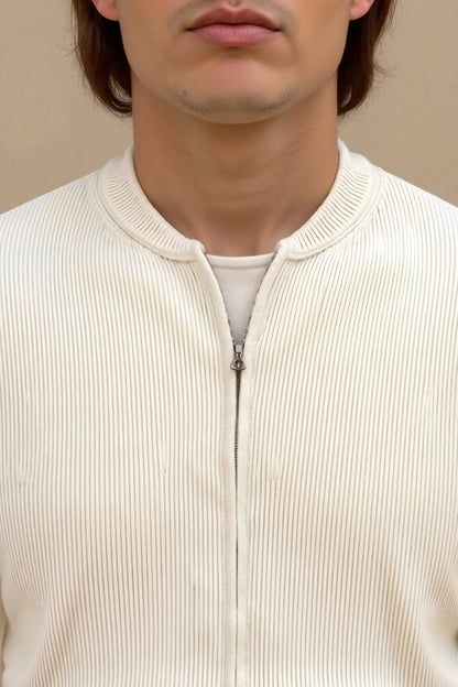 Elegante minimalistische strickjacke mit reißverschluss – herren