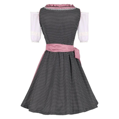 Cadence | Dirndl kleid mit Rosenakzenten und Schattendruck für Frauen