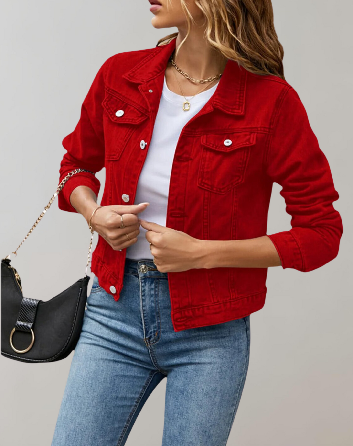 Lucinda | Jeansjacke mit Hemdkragen und lässiger Silhouette für Frauen