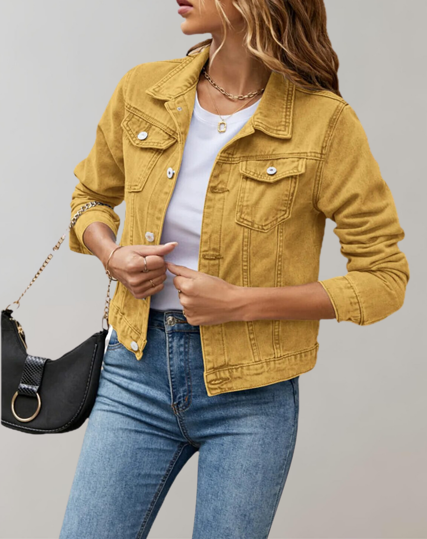 Lucinda | Jeansjacke mit Hemdkragen und lässiger Silhouette für Frauen