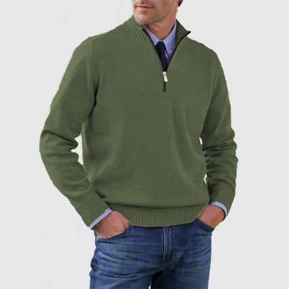 Herren pullover mit halbem reißverschluss – gemütlich und modern