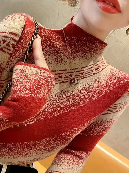 Mayla - eleganter gestreifter strickpullover