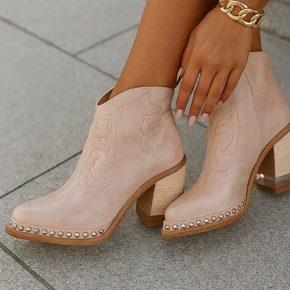 Criselda western-ankle-boots aus veganem leder – damen