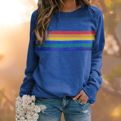 Riley – weicher pullover mit regenbogenmuster