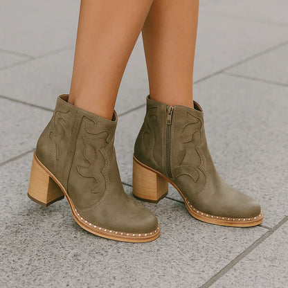 Criselda western-ankle-boots aus veganem leder – damen