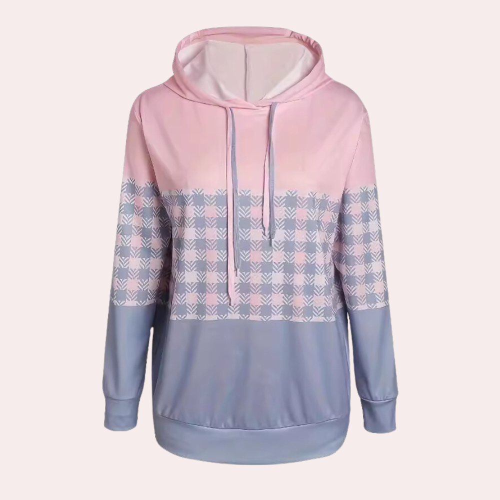 Emmanuelle - modisches und bequemes karo-sweatshirt für damen