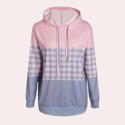 Emmanuelle - modisches und bequemes karo-sweatshirt für damen