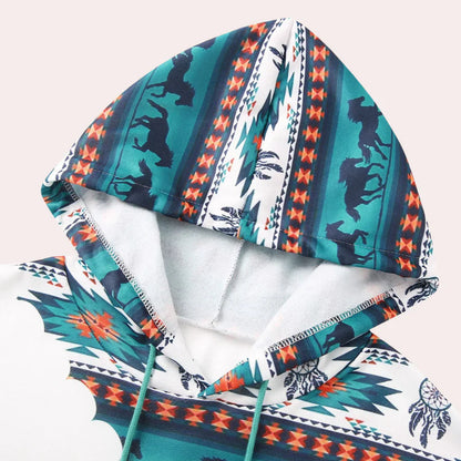 Mea - trendiges damen-sweatshirt mit kapuze für einen kreativen look