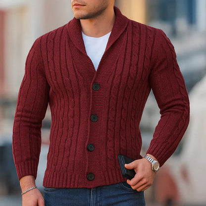 Warmer, klassischer strickcardigan für herren – herren