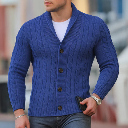 Warmer, klassischer strickcardigan für herren – herren