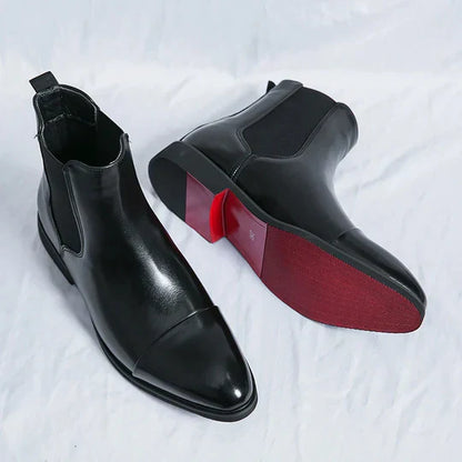 Camille – elegante chelsea-stiefel in edlem braunton