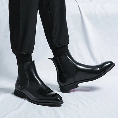 Camille – elegante chelsea-stiefel in edlem braunton