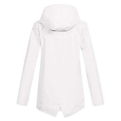 Damen lange regenjacke mit kapuze – extra länge für zuverlässigen schutz