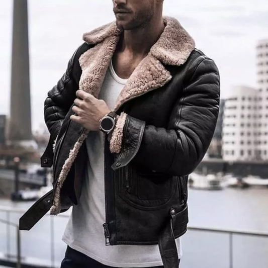 Younes | Winterjacke mit Teddyfutter und Designer-Optik für Männer